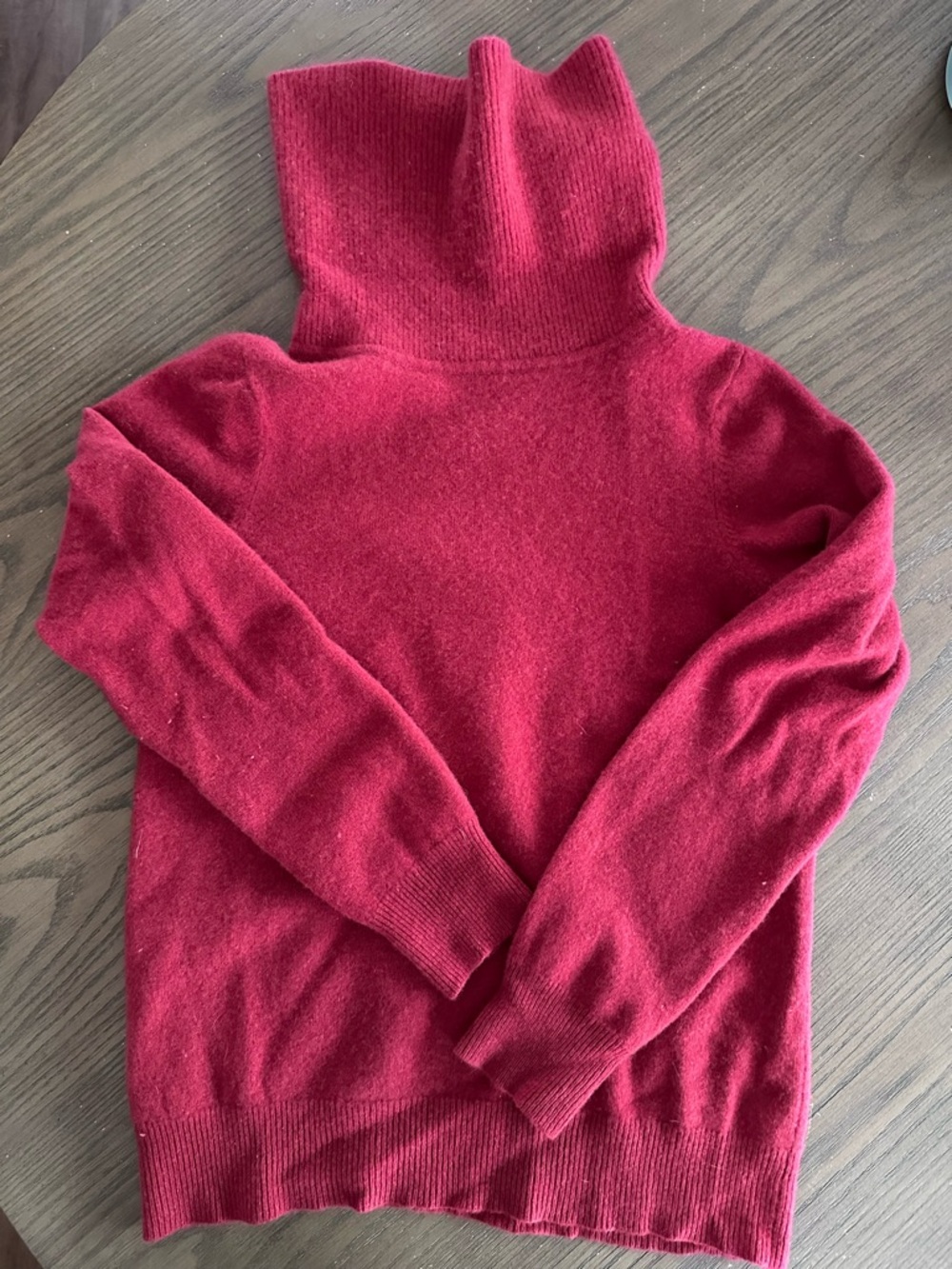 Classic Red Turtleneck Cashmere Sweater - Women
